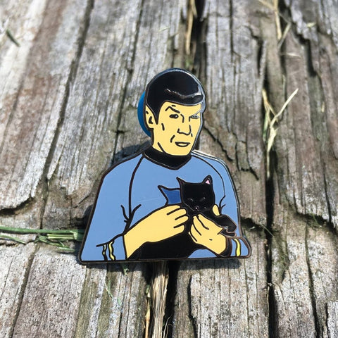 Spock Holding a Cat | Enamel Pin