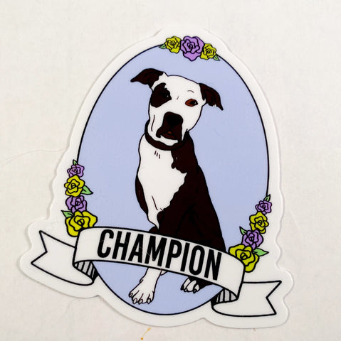 Champion Sticker